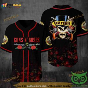 Guns N Roses 3d Baseball Jersey Shirt