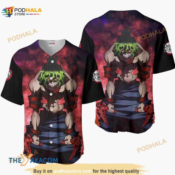 Gyutaro Kimetsu Anime Japan Style 3D Baseball Jersey Shirt