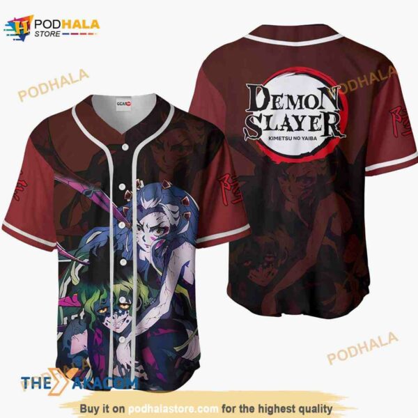 Gyutato And Daki Kimetsu Anime 3D Baseball Jersey Shirt