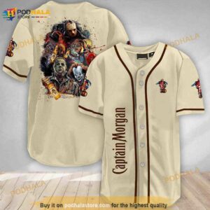 Halloween Horror Characters Captain Morgan 3d Baseball Jersey