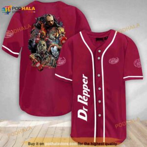 Halloween Horror Characters Dr Pepper 3d Baseball Jersey