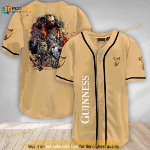 Halloween Horror Characters Guinness Beer 3d Baseball Jersey