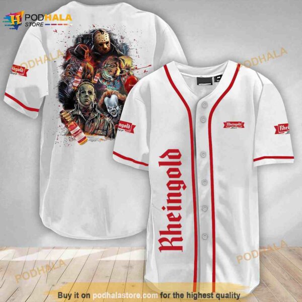 Halloween Horror Characters Rheingold Beer 3d Baseball Jersey