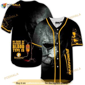 Halloween Horror Michael Myers Bundaberg Rum 3d Baseball Jersey