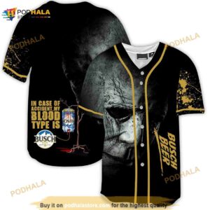 Halloween Horror Michael Myers Busch Beer 3d Baseball Jersey