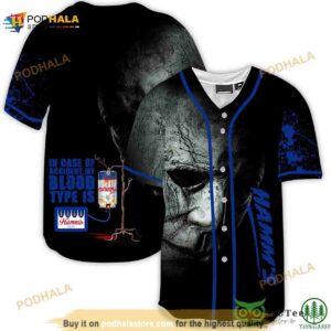 Halloween Horror Michael Myers Hamms Beer 3d Baseball Jersey