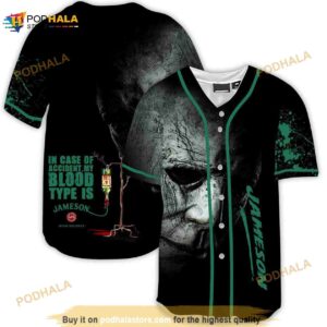 Halloween Horror Michael Myers Jameson Whisky 3d Baseball Jersey