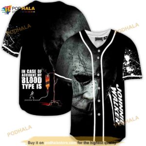 Halloween Horror Michael Myers Johnnie Walker 3d Baseball Jersey