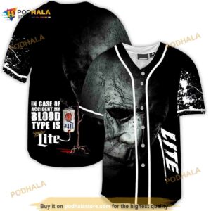 Halloween Horror Michael Myers Miller Lite 3d Baseball Jersey