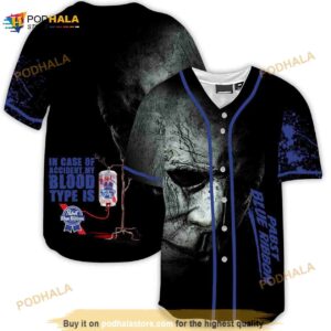 Halloween Horror Michael Myers Pabst Blue Ribbon 3d Baseball Jersey