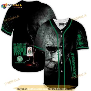 Halloween Horror Michael Myers Starbucks 3d Baseball Jersey