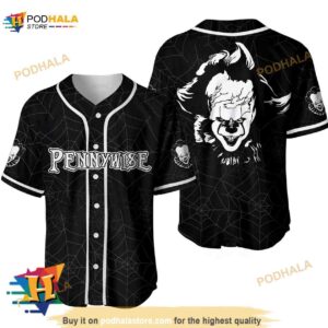 Halloween Spider Clown Pennywise It 3D Baseball Jersey