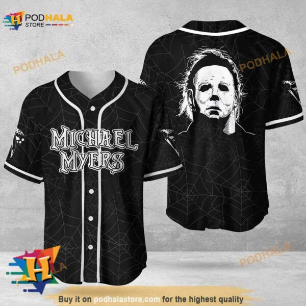 Halloween Spider Michael Myers 3D Baseball Jersey