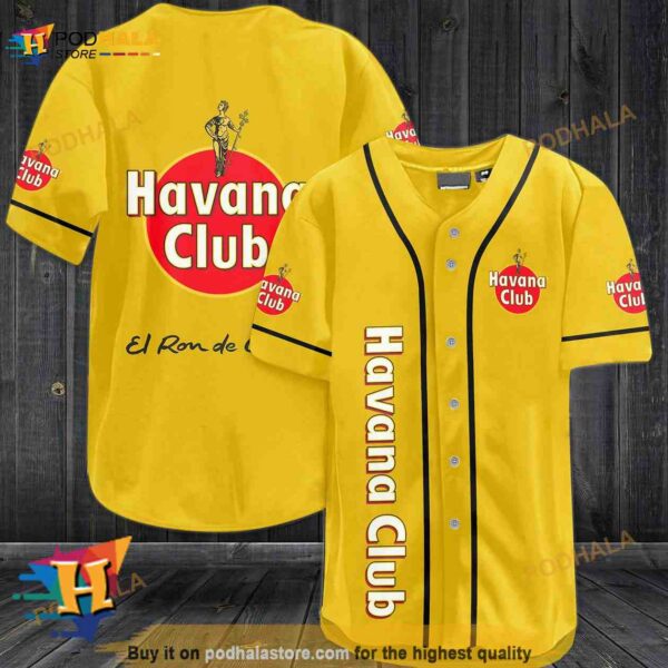 Havana Club Rum 3D Baseball Jersey