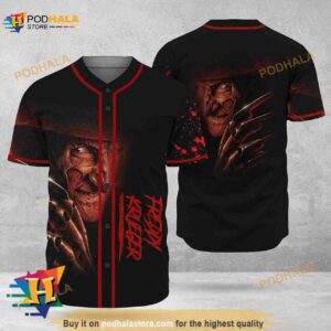 Horror Freddy Krueger Bloody 3D Baseball Jersey