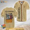 Horror Freddy and Jason Drinking Buddies Guinness Beer 3D Baseball Jersey