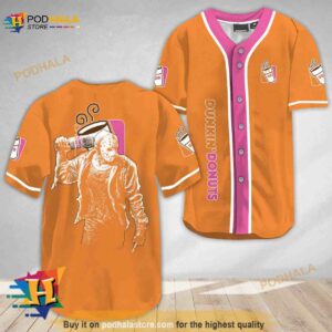 Horror Jason Voorhees Dunkin Donuts 3D Baseball Jersey