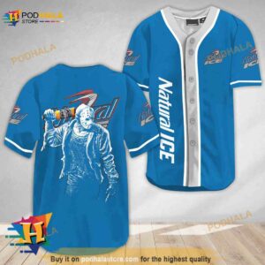 Horror Jason Voorhees Natural Ice 3D Baseball Jersey