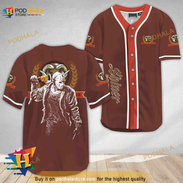 Horror Jason Voorhees Shiner Bock Beer 3D Baseball Jersey