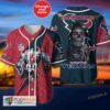 Houston Texans Skull Pattern Name 3D Baseball Jersey Shirt