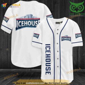 Icehouse White 3D Baseball Jersey Shirt