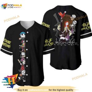 Jack & Sally The Nightmare Before Christmas All Over Print 3D Baseball Jersey