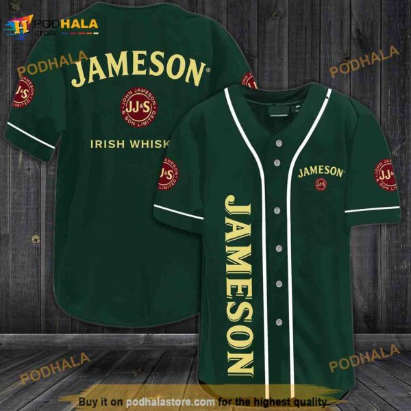 Jameson Irish Whiskey 3D Baseball Jersey