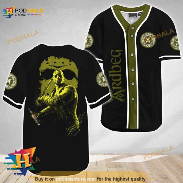 Jason Voorhees Friday The 13th Ardbeg Black 3D Baseball Jersey