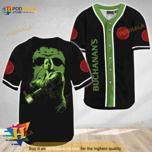 Jason Voorhees Friday The 13th Buchanan’s Whisky 3D Baseball Jersey