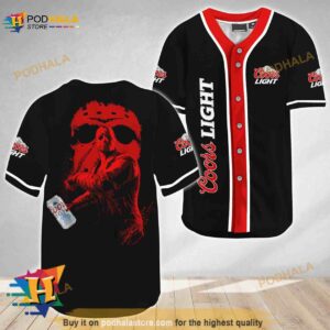 Jason Voorhees Friday The 13th Coors Light 3D Baseball Jersey