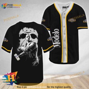 Jason Voorhees Friday The 13th Modelo Beer 3D Baseball Jersey