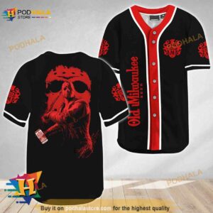 Jason Voorhees Friday The 13th Old Milwaukee 3D Baseball Jersey