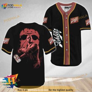 Jason Voorhees Friday The 13th Schlitz Beer 3D Baseball Jersey