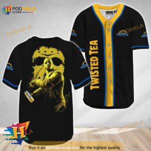 Jason Voorhees Friday The 13th Twisted Tea 3D Baseball Jersey