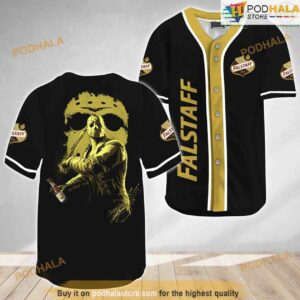 Jason Voorhees Halloween Friday The 13th Falstaff Beer 3D Baseball Jersey Shirt