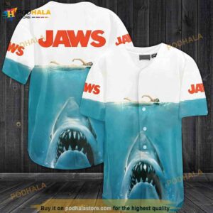 Jaws Shark 3D Baseball Jersey