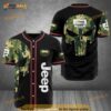 Jeep Skull Pattern All Over Print Camo Unisex 3D Baseball Jersey