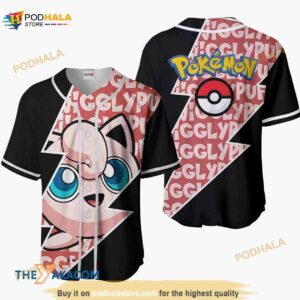 Jigglypuff Pokemon Anime 3D Baseball Jersey Shirt