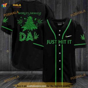 Just Hit It World’s Darkest Day All Over Print Unisex 3D Baseball Jersey