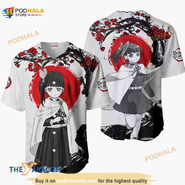 Kanao Tsuyuri Kimetsu Anime Japan Style 3D Baseball Jersey Shirt