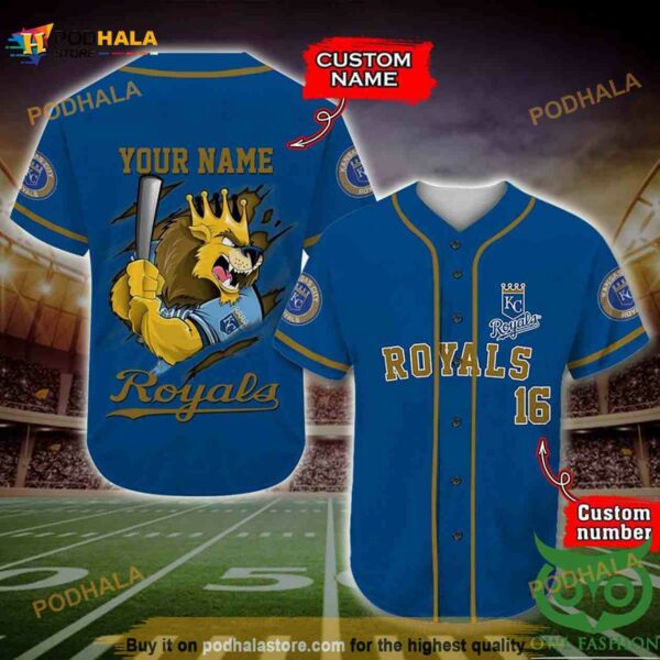 Kansas City Royals 3D Baseball Jersey Personalized Gift