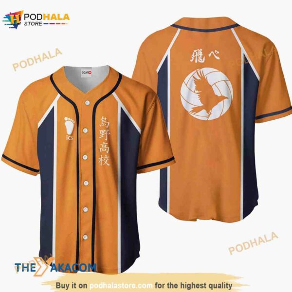 Karasuno Haikyuu Anime 3D Baseball Jersey For Women Men