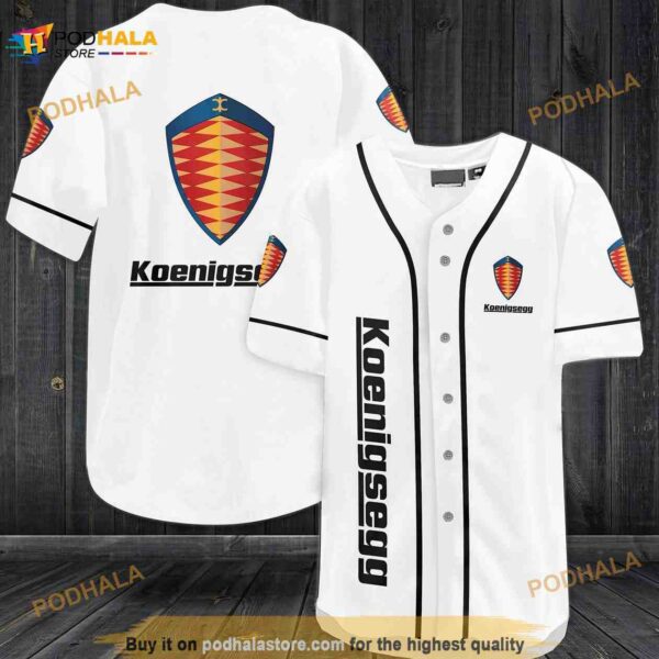 Koenigsegg Automotive Ab 3D Baseball Jersey