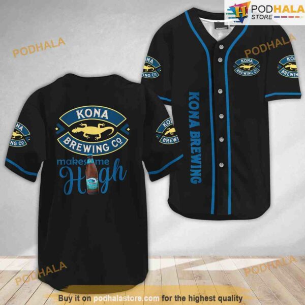 Kona Brewing Make Me High 3D Baseball Jersey