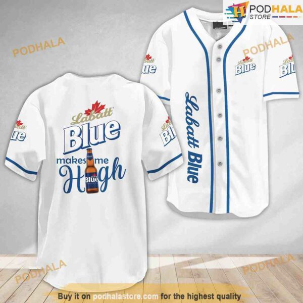 Labatt Blue Beer Make Me High 3D Baseball Jersey