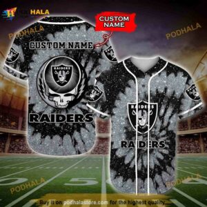 Las Vegas Raiders 3D Baseball Jersey Gd Band Personalized Name Number