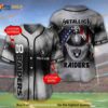 Las Vegas Raiders 3D Personalized Name Number Metallica 3D Baseball Jersey