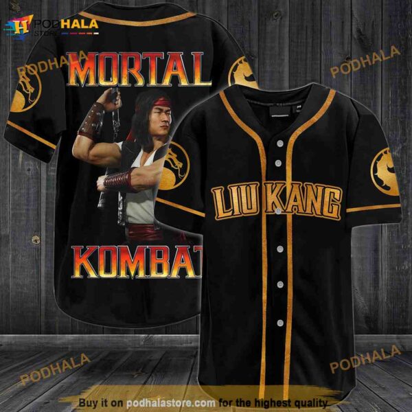 Liu Kang Mortal Kombat All Over Print Unisex 3D Baseball Jersey