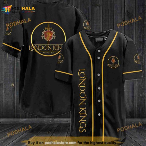 London Kings Premium Rum 3D Baseball Jersey