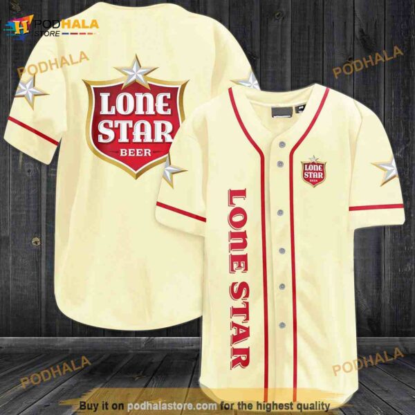 Lone Star Beer 3D Baseball Jersey